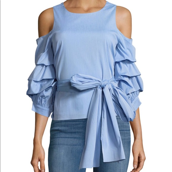 J.O.A. Tops - JOA cold shoulder top